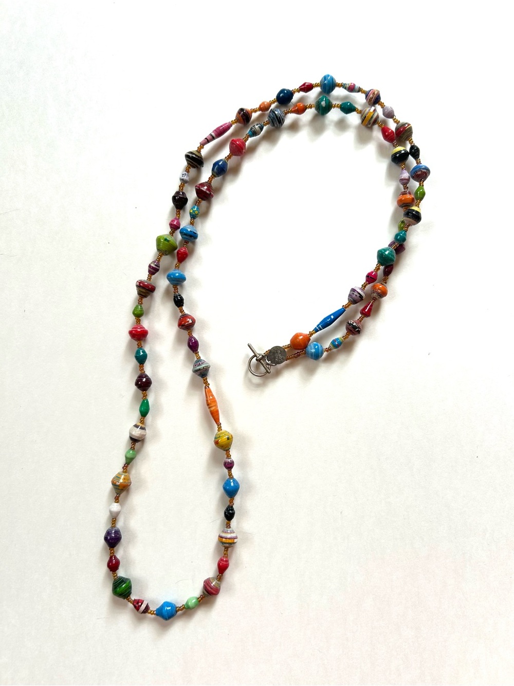 Bead For Life Handmade Multicolor Paper Bead Necklace
